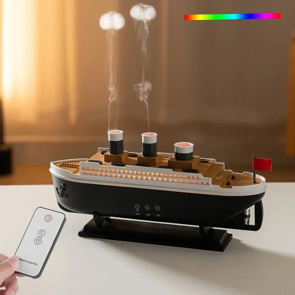 Aroma Diffuser Ship Cool Mist Humidifier with Remote Control