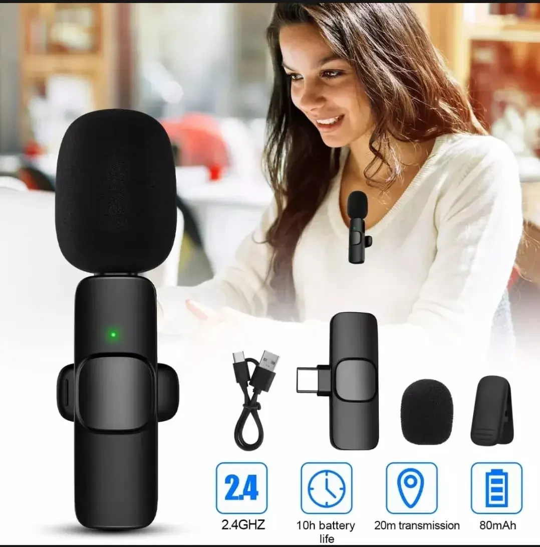 Wireless K8 Type-C Microphone for YouTube Facebook Live Stream